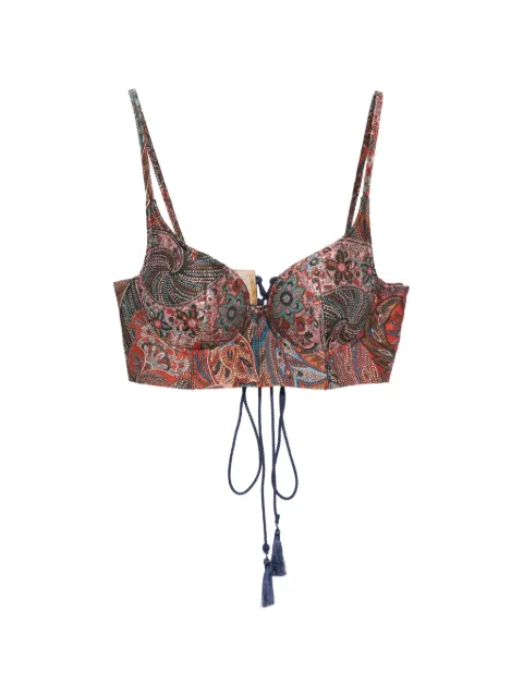 ETRO paisley-print cropped top Black WRJA018699TJS95