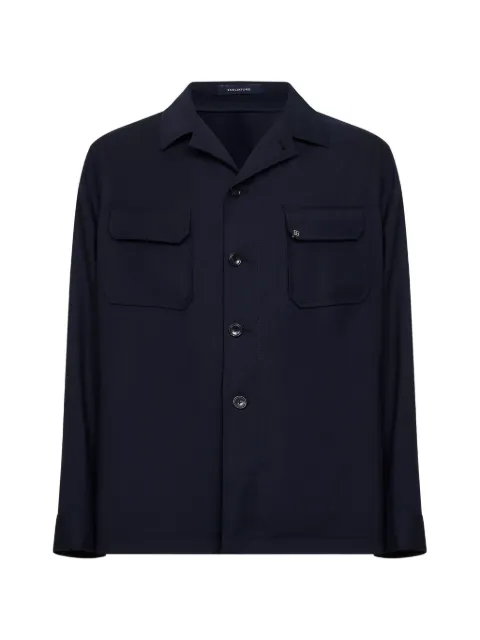 Tagliatore button logo wool shirt Blue GCALVIN080004B5105