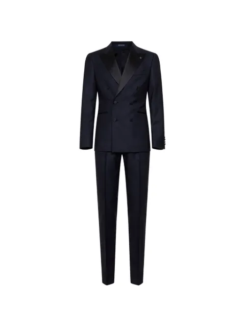 Tagliatore double-breasted jacquard suit Blue SFBR10A01LIS070060N3116