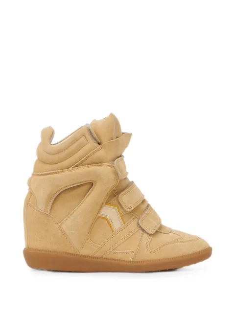 ISABEL MARANT Bekett suede wedge sneakers Neutrals BK0010FAC1E02S