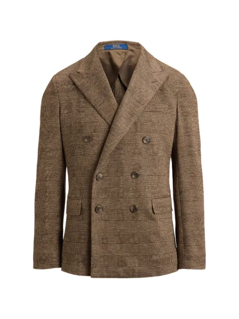 Polo Ralph Lauren Polo Soft double-breasted check jacket Brown 715B25287001
