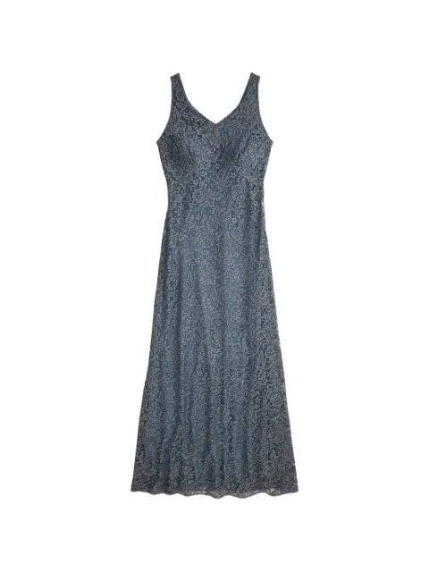 Ralph Lauren RRL laced V-neck midi dress Blue 282P17008