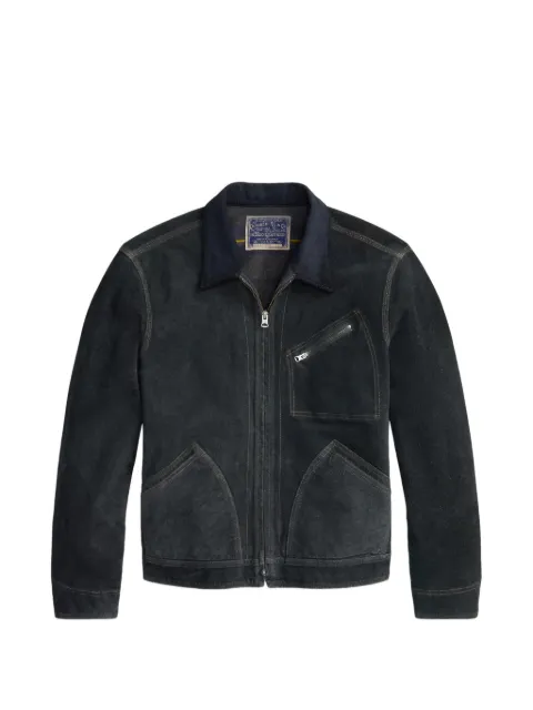 Ralph Lauren RRL zip suede jacket Blue 782P14110