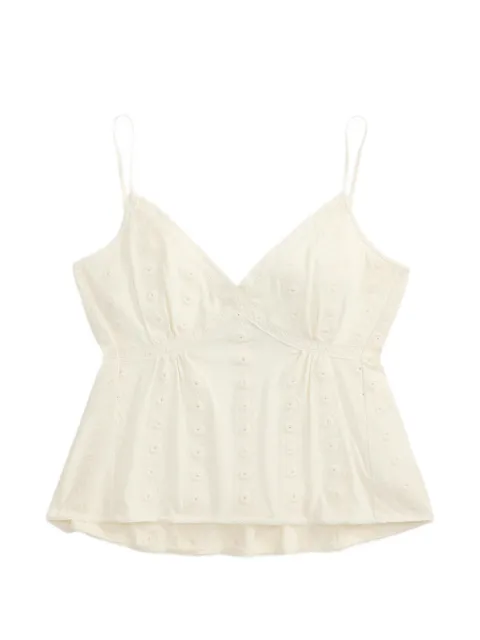 Ralph Lauren RRL eyelet lace-trim blouse Neutrals 282P16979