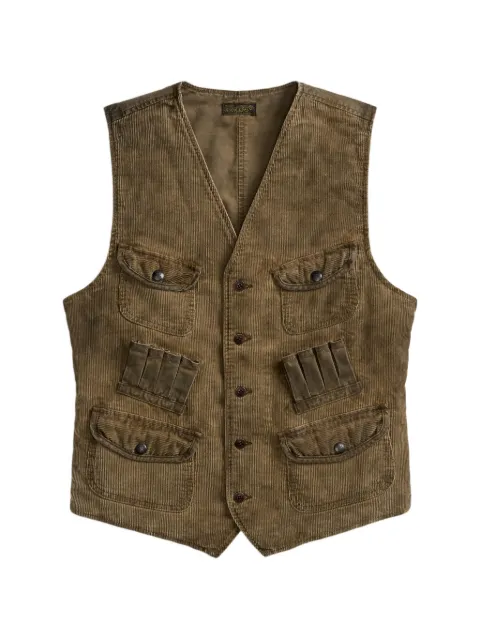Ralph Lauren RRL corduroy cotton vest Brown 782P14831