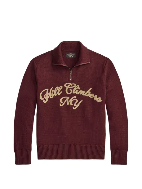 Ralph Lauren RRL quarter-zip wool sweater Red 782P14557