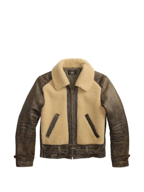Ralph Lauren RRL shearling leather jacket Neutrals 782P14860