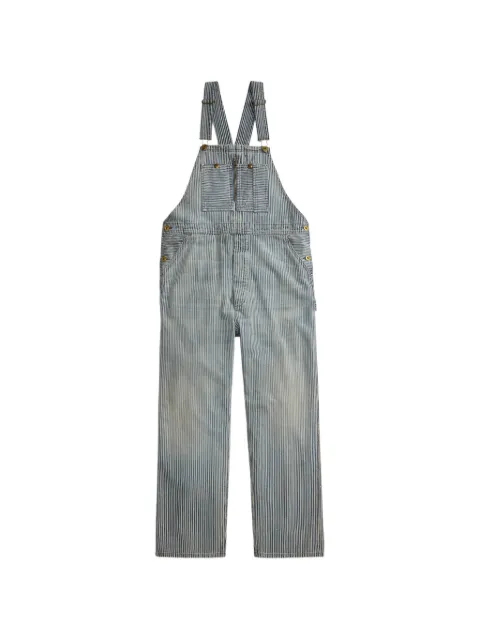 Ralph Lauren RRL hickory-stripe dungarees Blue 782P14818