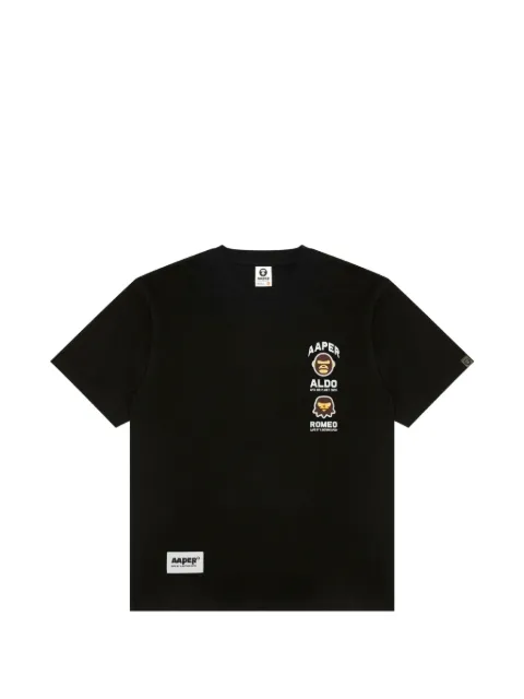 AAPE BY *A BATHING APE® graphic crew neck T-shirt Black AAPTEM1831XXQ
