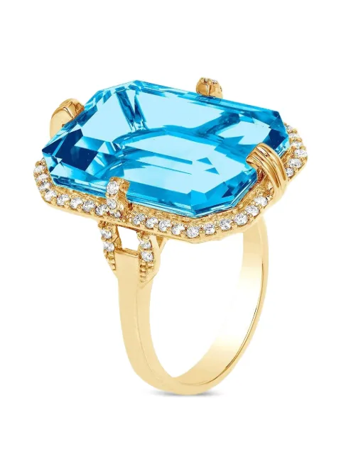Goshwara blue topaz diamond ring Gold JR0140BTY