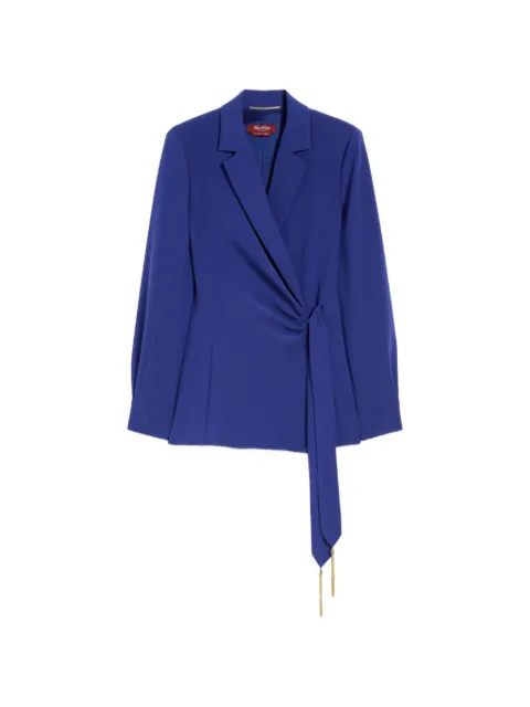 Max Mara Skipper tie-detail jacket Blue 6041016406067