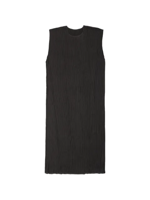 Issey Miyake pleated sleeveless mini dress Black IM56FH650