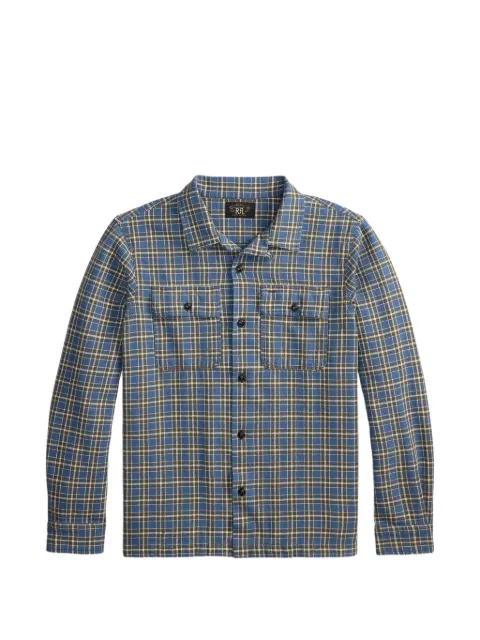 Ralph Lauren RRL check-pattern cotton shirt Blue 782P14464