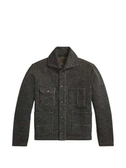 Ralph Lauren RRL striped pocket shirt jacket Grey 782P14459