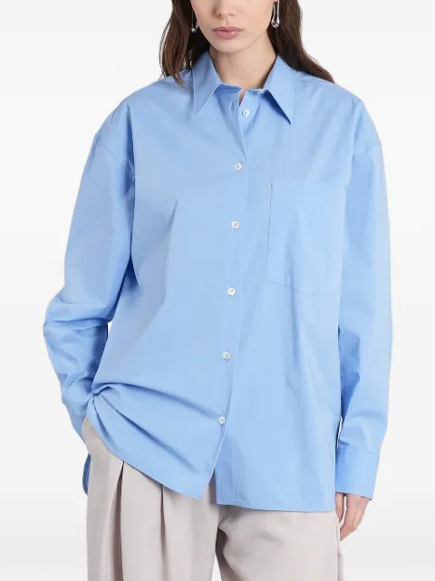 IRO Natacha chest-pocket button-down cotton shirt Blue WM18NATACHA