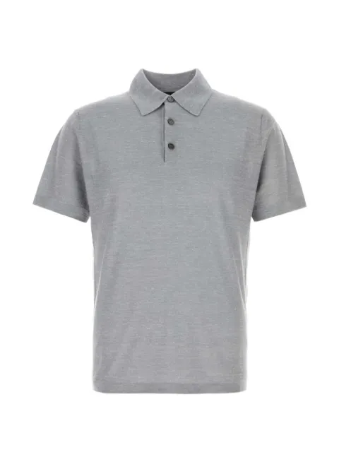 Brioni melange polo shirt Grey UMR20OPDK14