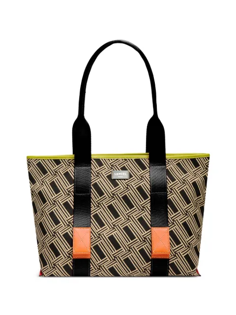 Lancel medium Mistral Rollable jacquard tote bag Neutrals A13997KZTU