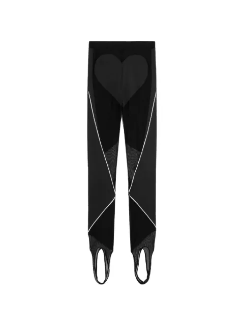 Fiorucci heart-motif mesh-panelled leggings Black W26SSBPA026LY04BK01