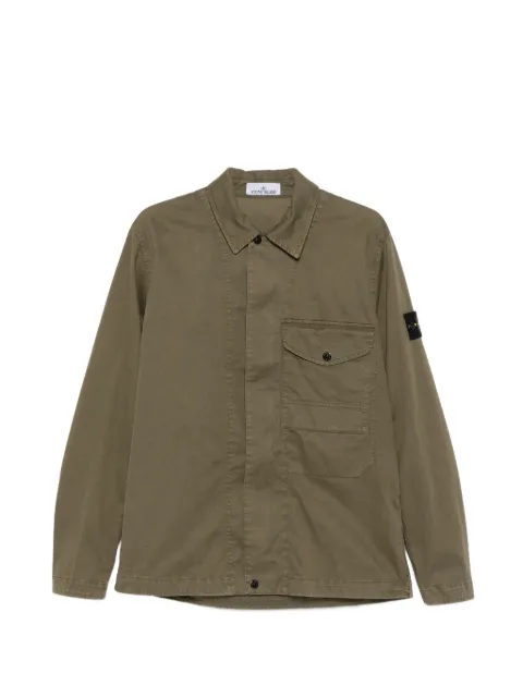 Stone Island Compass logo-patch shirt Green 151200001S0004