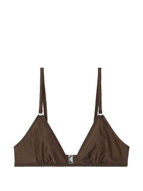 Filippa K gathered-back bikini top Brown 32239