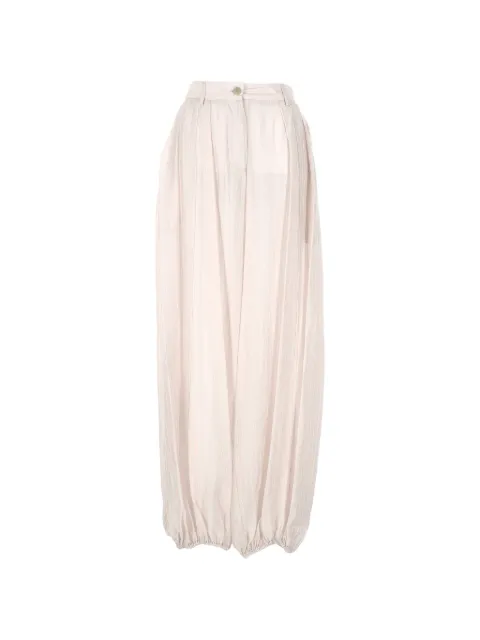 THELATEST pinstripe-pattern elasticated-cuff trousers White TLW03126T0166ABTP