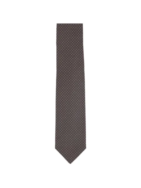 Barba polka-dot tie Brown 535130029