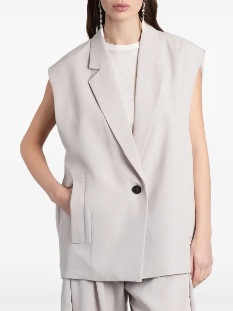 IRO Soledad sleeveless notched-lapels jacket Grey WM07SOLEDAD