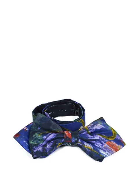 Vintage 1970 printed tie Blue W22050628