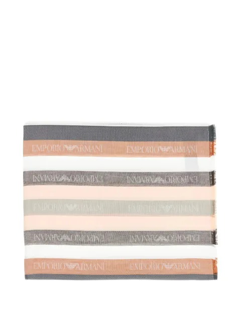 Emporio Armani striped scarf Grey EW004578AF25414F4047