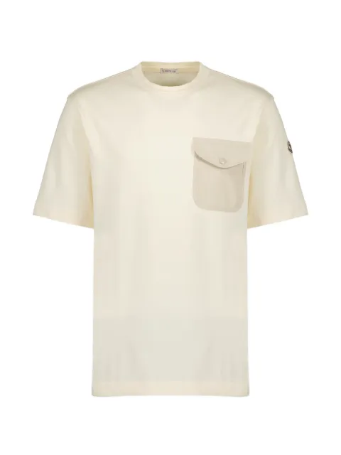 Moncler pocket-detail cotton T-shirt Neutrals L10918C0003989AUG