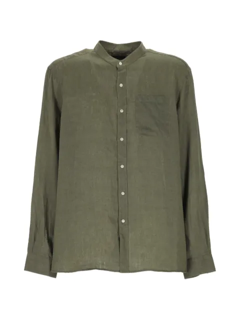 Fay mandarin-collar chest-pocket shirt Green NCMA152266LZCG