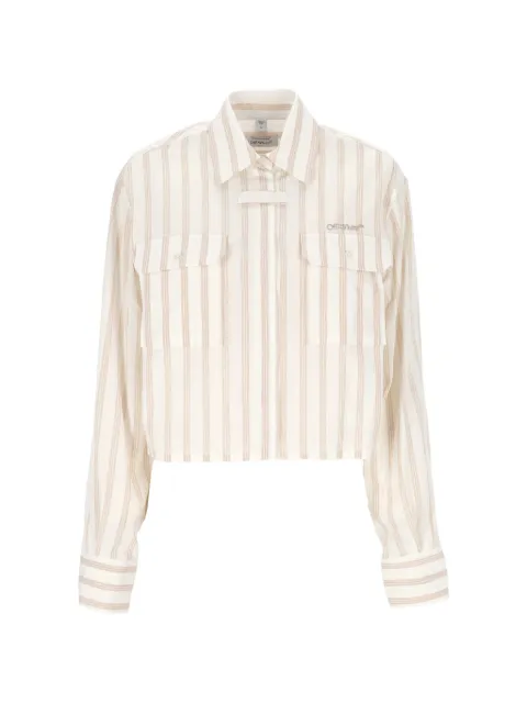 Off-White striped pocket shirt Neutrals 2GE02OS26FAB001W142