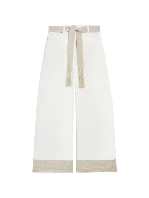 Agnona pocket belted trousers White T71105YU2130N01