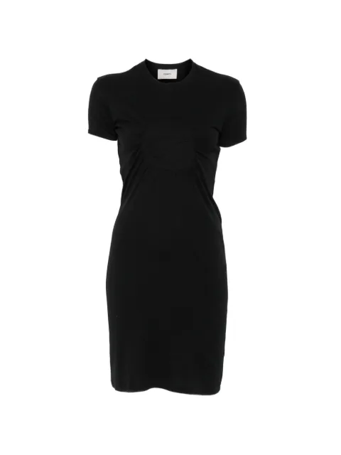 Coperni logo-detail short-sleeve mini dress Black COPJS210F5012