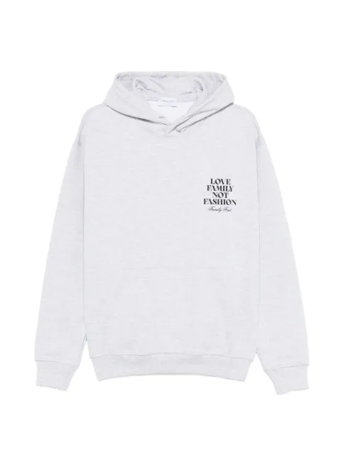 Family First hooded graphic cotton sweatshirt Grey HS2612