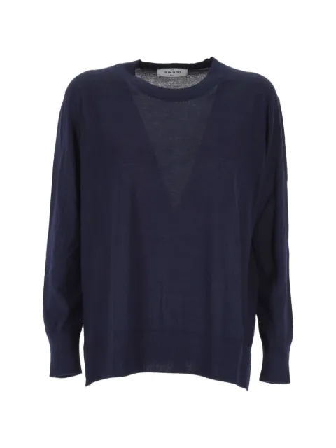 Gran Sasso fine-knit cardigan top Blue 43280