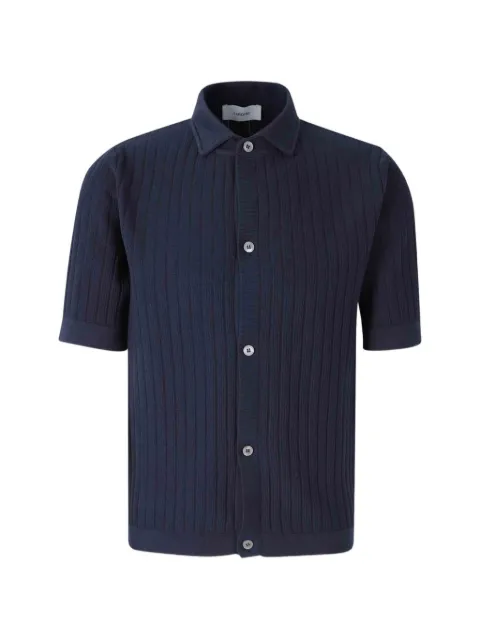 Lardini buttoned ribbed shirt Blue PALCMC10PA66017