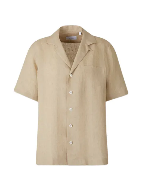 Lardini chest-pocket short-sleeve shirt Neutrals PAKLOPCNC1932