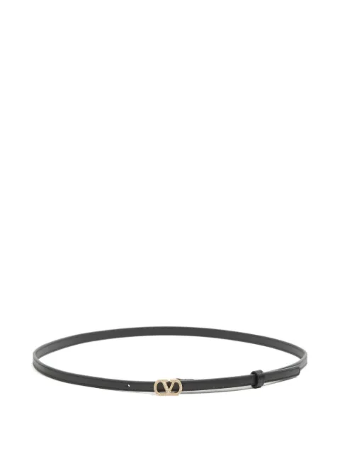 Valentino Garavani VLogo Signature crystal-embellished belt Black WT0SX4RTV