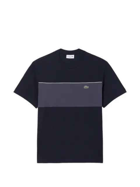 Lacoste crew-neck colourblock T-shirt Black TH0896