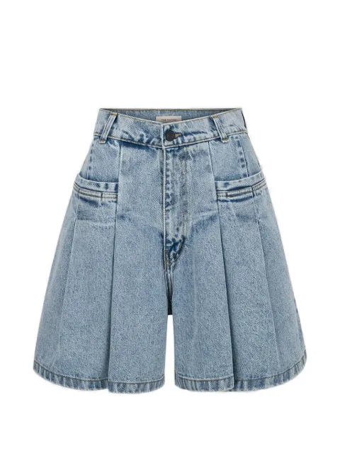 The Mannei Terron pleated shorts Blue TERRONSHORTS