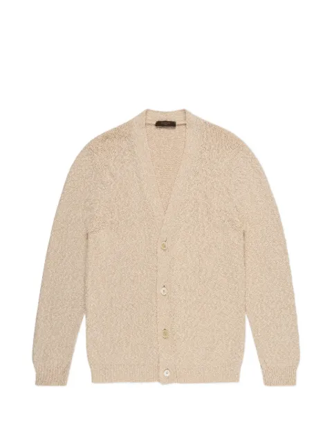 slowear v-neck button cardigan Neutrals 810286ZQ310