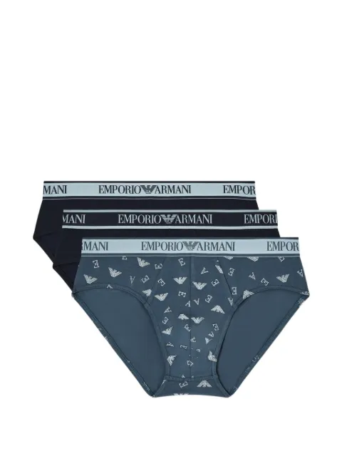 Emporio Armani logo-print briefs Blue EM000369AF20669