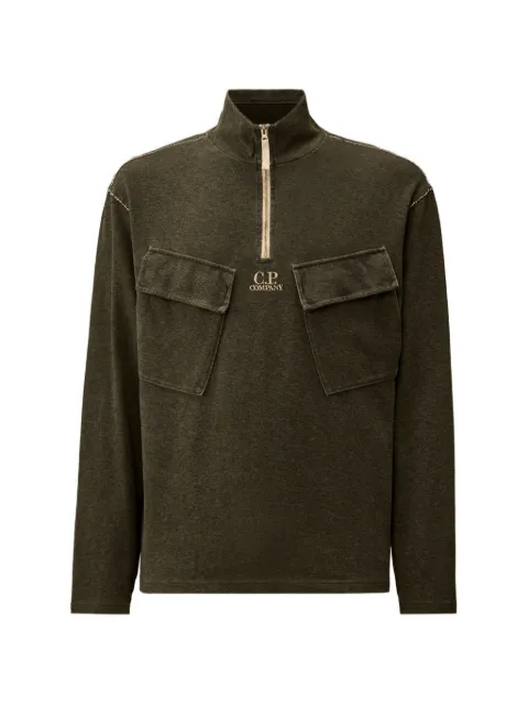 C.P. Company zip pocket sweater Grey 20CMSS197A110644P921