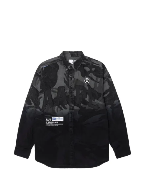 AAPE BY *A BATHING APE® Moonface gradient camouflage shirt Black AAPSTM8439XXK