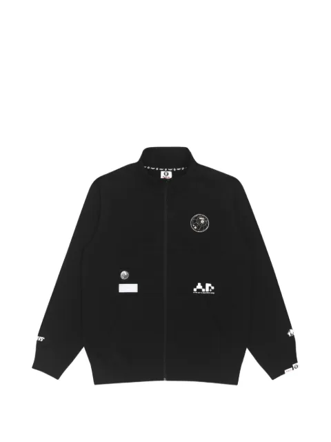 AAPE BY *A BATHING APE® logo-detail zip-up sweater Black AAPSWM3831XXH