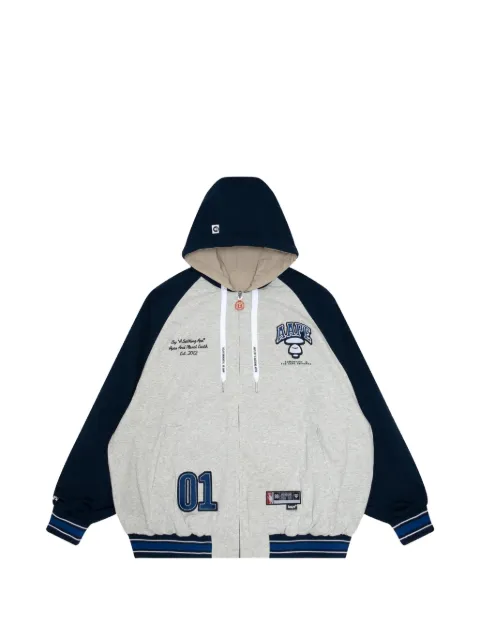 AAPE BY *A BATHING APE® embroidered reversible zip-up hoodie Blue AAPLJM7645XXM