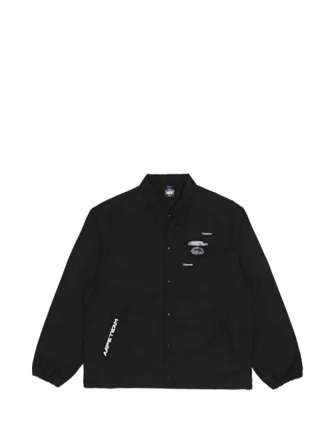 AAPE BY *A BATHING APE® graphic button jacket Black AAPLJM7535XXJ