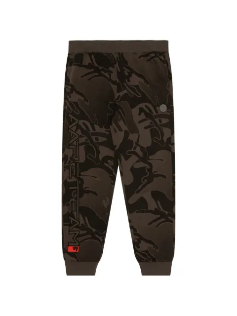 AAPE BY *A BATHING APE® Moonface-patch camo track pants Neutrals AAPPTMA640XAL