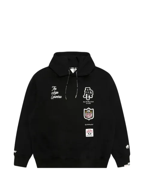 AAPE BY *A BATHING APE® AAPEUNVS embroidered hoodie Black AAPSWMC386XXP